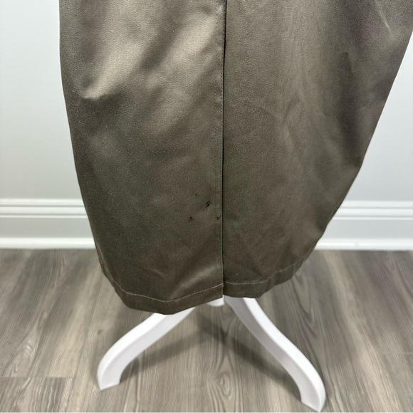 Vintage London Towne Taupe Trench Coat Men’s Size 40 Long Belted Classic - Picture 10 of 10